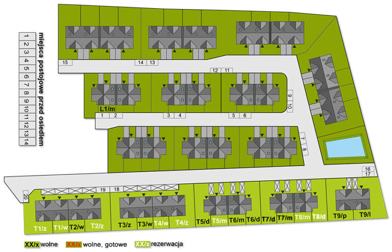 Plan osiedla Bielański Zaułek