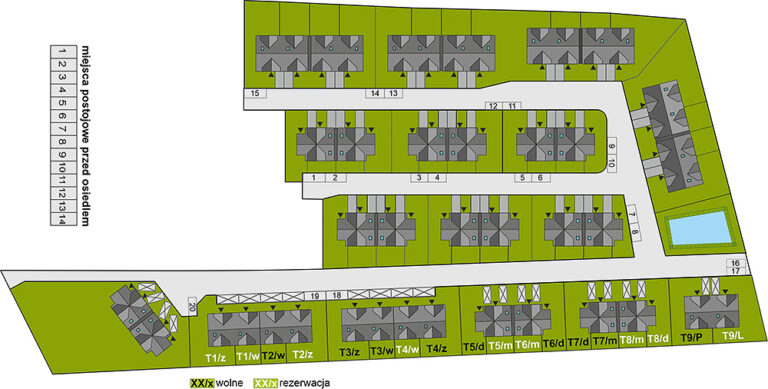 Plan osiedla Bielański Zaułek